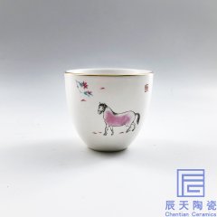 <b>貝文廣告定製陶瓷口杯 粉彩陶瓷口杯廠家</b>